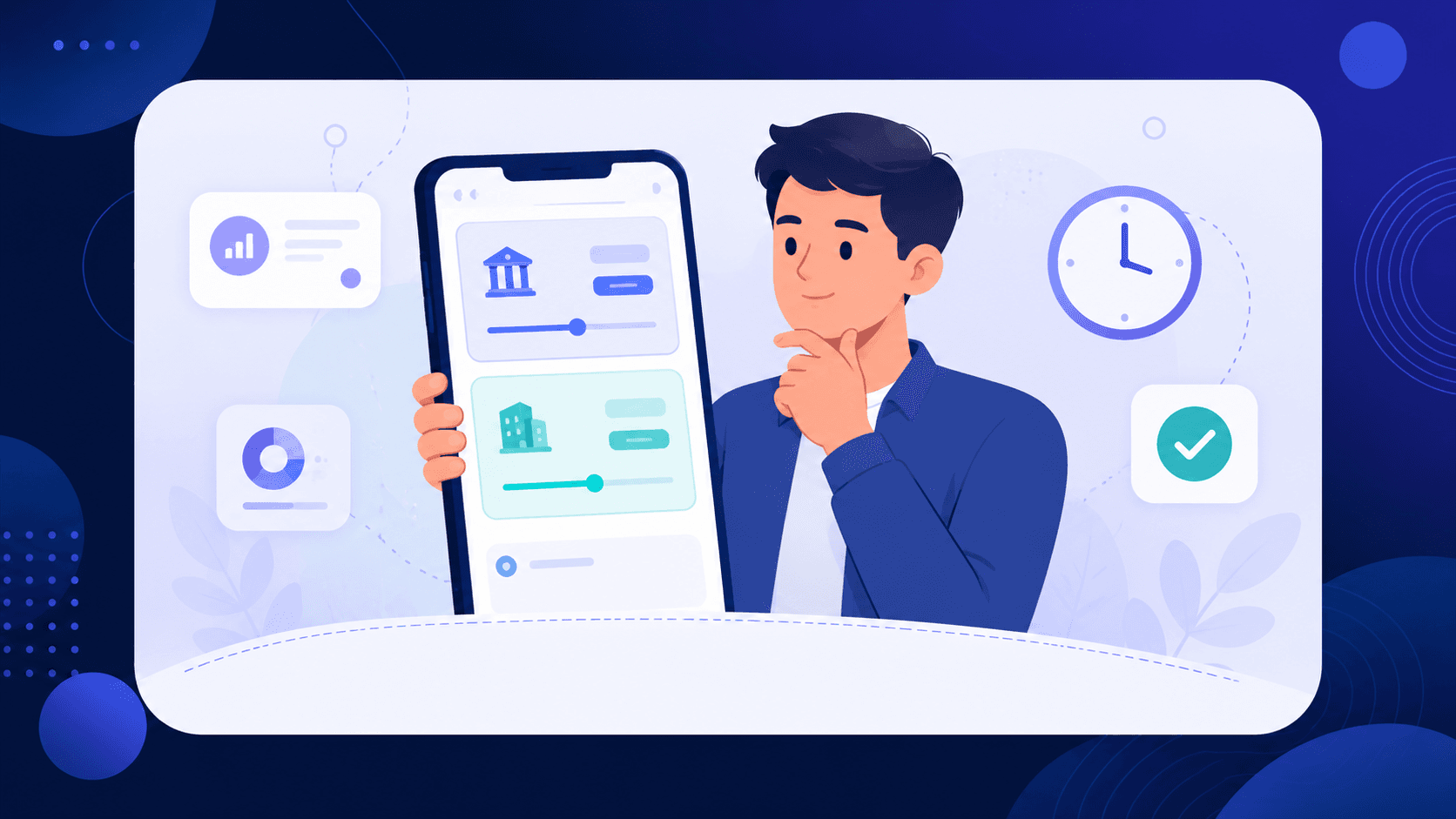 Жительница Казахстана оформляет заявку на кредит через смартфон
